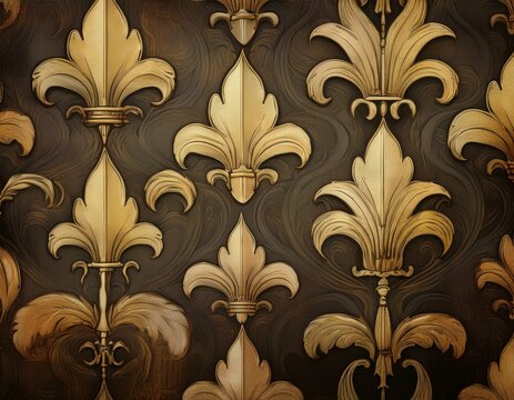 vintage fleur de lis wallpaper seamless texture grunge background