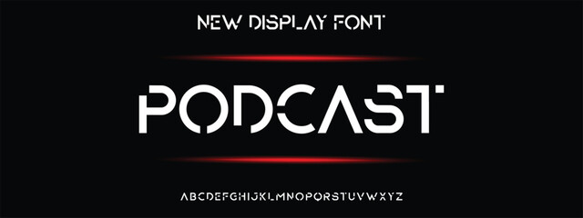 Design Modern abstract digital alphabet font. Minimal technology typography, Creative urban sport fashion futuristic font and with numbers. vector illustration.