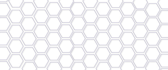 Abstract background with hexagon, modern abstract vector polygonal pattern. Futuristic abstract honeycomb technology white background. Luxury white hexagon pattern.