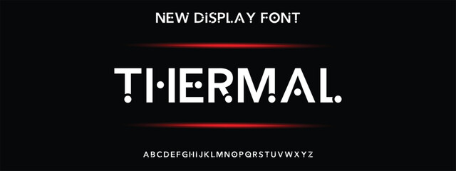 Design Modern abstract digital alphabet font. Minimal technology typography, Creative urban sport fashion futuristic font and with numbers. vector illustration.