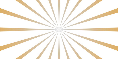 Obraz premium Golden Yellow Sunburst Rays Background with Fading Gradient Effect on White Backdrop vector illustration