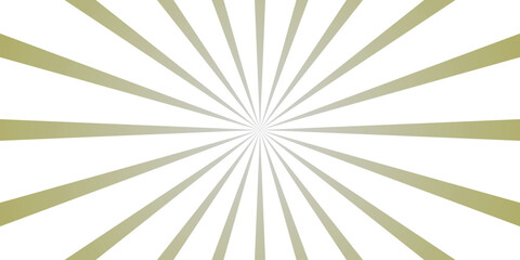 Obraz premium Muted Olive Green Sunburst Rays Expanding from Center on White Background Subtle Abstract Graphic Design Backdrop