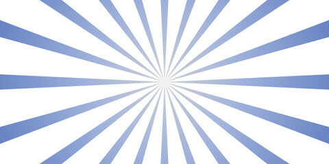 Radial Burst Background with Gradient Blue Rays on White, Dynamic Sunburst Pattern for Graphic Design and Branding Applications