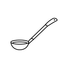 soup spoon icon, simple flat style, vector illustration, symbol, pictogram design logo template, for ui or ux isolated on white for mobile app, editable