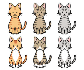 かわいい猫・ネコ・ねこのイラストセット