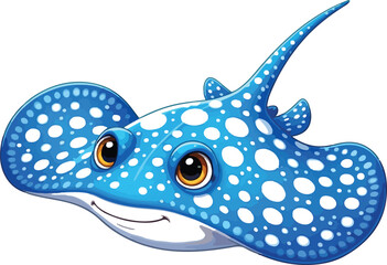 blue fish vector illustration