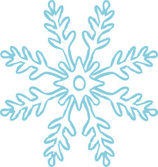 Winter Snowflake Hand Drawn Illustration