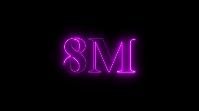8M. Electric lightning text. Burning Logo reveal animation on black background 4k,.