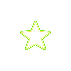 Fototapeta premium Glowing neon star symbol vector illustration scalable icon for design projects