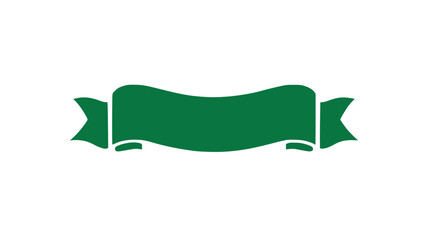 Elegant green banner design element perfect for adding text or logos to your project