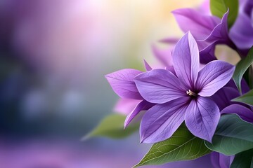 Purple color flower leaf wallpaper background.