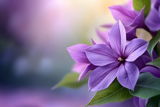 Purple color flower leaf wallpaper background.