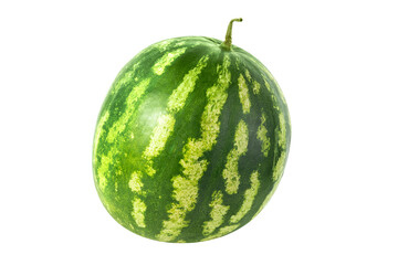 Fresh ripe watermelon isolated on transparent background, perfect for design, food concepts, summer themes and healthy nutrition ideas.