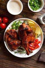 Roasted half chicken