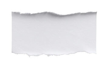 Obraz premium White paper note with torn edge isolated on a transparent background