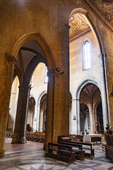 Interiors of the church San Pietro a Majella, built in the early 14th century and named for Pietro Angeleri da Morone who became Pope Celestine V in 1294. Naples