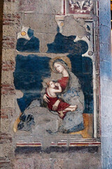 Interiors of the church San Pietro a Majella, built in the early 14th century and named for Pietro Angeleri da Morone who became Pope Celestine V in 1294. Naples