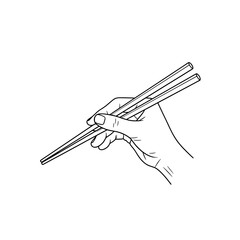 Hand Holding Chopsticks