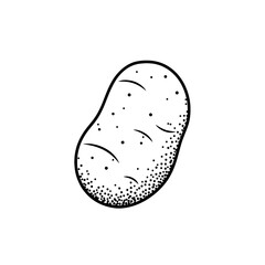 Potato Outline Illustration 