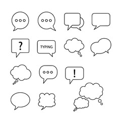Set of Speech Bubble Icon Vector Illustration