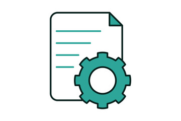 Deep learning layers Icon. Icon related to Technology. Flat line icon style. Simple vector design editable