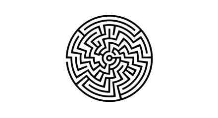 Find your way through this oval maze puzzle game for children and adults maze challenge with solution