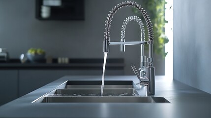 Modern Kitchen Faucet with Professional Spring Spout Design