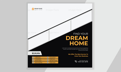 Social media Post design, Corporate Business digital marketing webinar social media post template