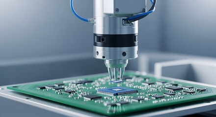Robotic Assembly: Automated Manufacturing of Microchips on a Printed Circuit Board