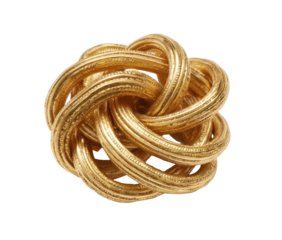 Gold knot orb, intricate design