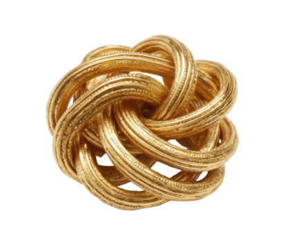 Gold knot orb, intricate design