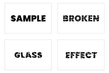 Shattered Glass Lettering Minimal Typography Design