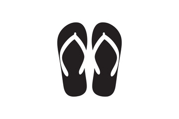 Flip Flops Silhouette Vector Graphic Minimalist Thong Sandals Graphic