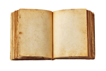 Naklejka premium Open antique book, aged pages