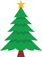 Obraz premium christmas tree vector illustration