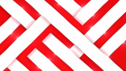 Obraz premium Dynamic Red and White Interwoven Pattern Background.
