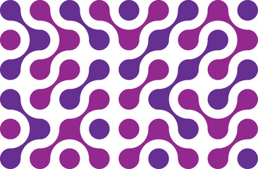 Abstract Molecular Network Pattern: A mesmerizing pattern of interconnected molecular shapes in varying shades of purple, evoking a sense of connection, innovation and technology.
