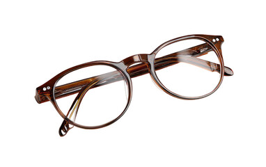 Round eyeglasses with a rich, amber-brown tortoise shell pattern