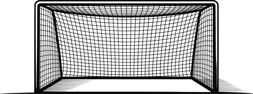 Soccer Goal Net Vector Illustration.