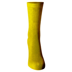 With this Front View Casual Sock Mockup In Yellow Quince Color, you don’t have to wait for your brand or logo to be done.
