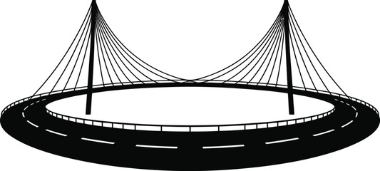 bridge curve swoosh vector illustration 