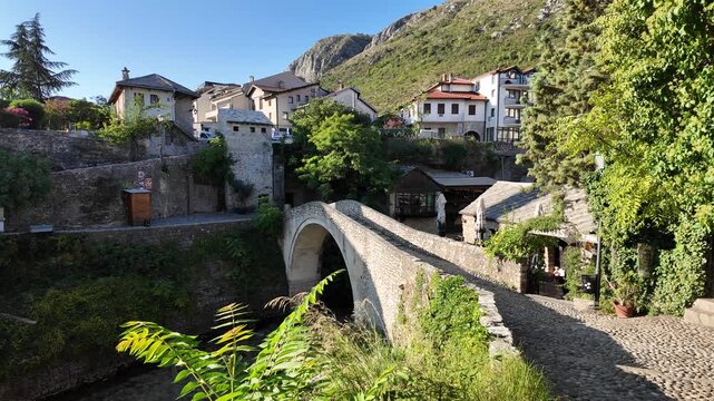 A view from the historic city of Mostar in Bosnia and Herzegovina