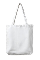 Simple white tote bag with handles