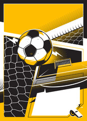 Football or soccer design for banner, poster, flyer template. The sport concept
