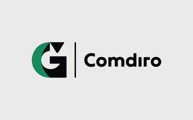 Modern minimalist g combination logo design for comdiro brand identity