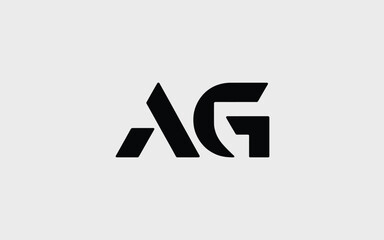 Modern minimalist ag letter mark logo design for branding and identity