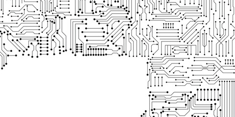 Circuit vector illustration. Copy space for text