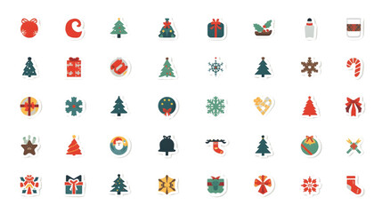 Cozy Christmas and Winter Holiday Sticker Collection