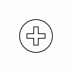 add plus button icon sign vector