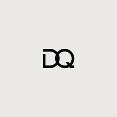 Modern minimalist dq lettermark logo simple elegant typography design clean geometric font